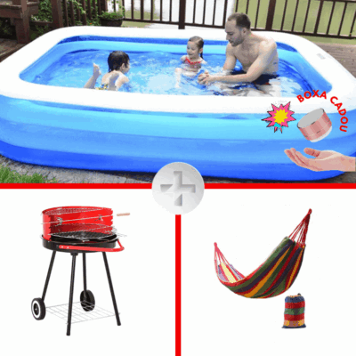 Piscina gonflabila + Hamac + Gratar + Boxa portabila CADOU