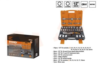 Set Tubulare cu Clichet 32 piese