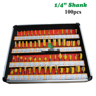 Kit 100 freze prelucrare lemn, gravare - imagine 4