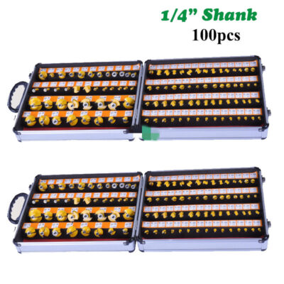 Kit 100 freze prelucrare lemn, gravare - imagine 5