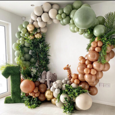 Set 153 piese ghirlanda cu baloane si animalute pentru party copii