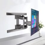Suport de perete TV curbat de la 40 la 75 inch, rotativ si telescopic