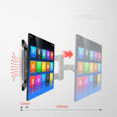 Suport de perete TV curbat de la 40 la 75 inch, rotativ si telescopic - imagine 2