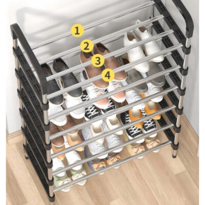 Pantofar cu 4 polite, metalic - imagine 3