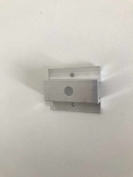 Clema de mijloc cu stift impamantare pentru fixare panou solar, Silver - imagine 4