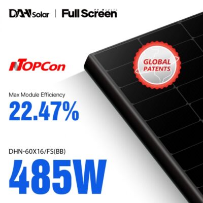 DAH Solar DHN-60x16-485w-Full Screen-Full Black