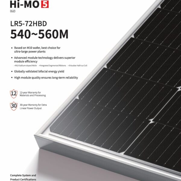 LONGI LR5-72HBD-545M 1500V Sillver Frame