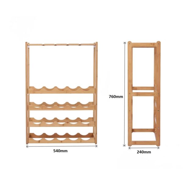 Raft depozitare pentru vinuri-20 sticle si 8 pahare - imagine 3
