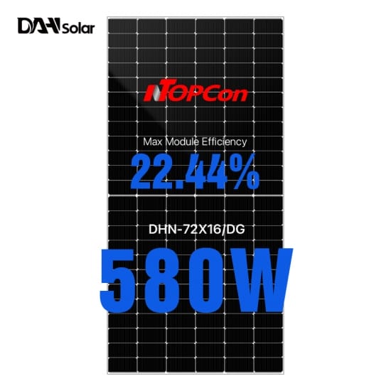 DAH Solar DHN-72X16/DG-580w- Silver Frame