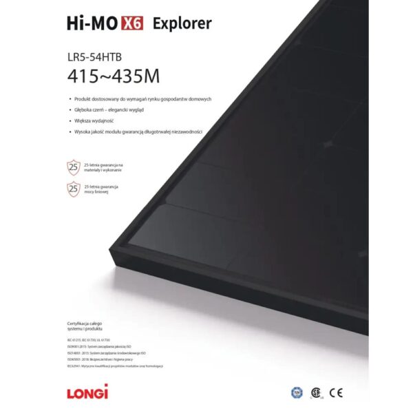 Longi LR5-54HTB-420M-Full Black