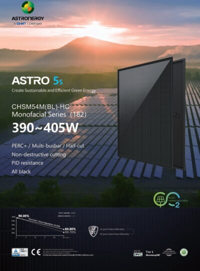 Astronergy 5s CHSM54M(BL)-HC-400w-Full Black - imagine 2