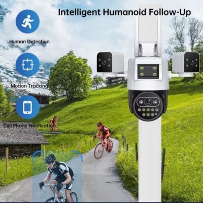 Camera de Supraveghere cu 3 Lentile-Conexiune 4G/WiFi-Wireless-SD card 128Gb - imagine 7