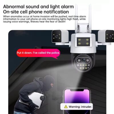 Camera de Supraveghere cu 3 Lentile-Conexiune 4G/WiFi-Wireless-SD card 128Gb - imagine 2